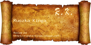 Ruszka Kinga névjegykártya